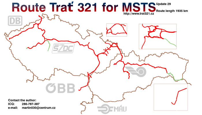 Map of route Tra 321 - last update